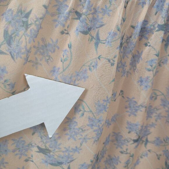 Erin Fetherston Maxi Floral Dress Spaghetti Straps Ruffle Ivory Multi Size 4 - Picture 12 of 16